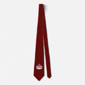 Hou Calm Crown op Burgundy Red Stropdas (Voorkant)
