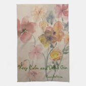 Hou Calm Drink Gin Kitchen Towel bij Theedoek (Verticaal)