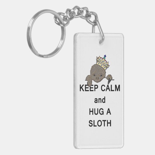 Hou Calm en beug een Slote Meme Sleutelhanger (Voorkant Links)