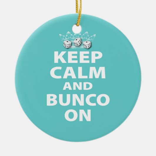 Hou Calm en Bunco op Funny Ornament (Voorkant)