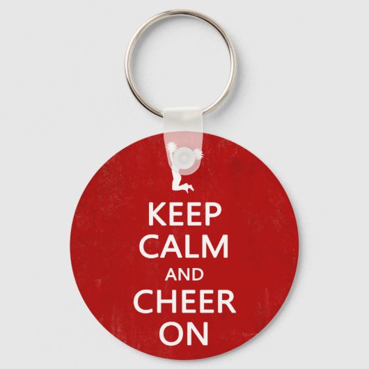 Hou Calm en Cheer On, Cheerleader Red Sleutelhanger (Voorkant)