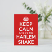 Hou Calm en doe de Harlem Shake Briefkaart (Staand voorkant)