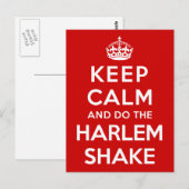 Hou Calm en doe de Harlem Shake Briefkaart (Voorkant / Achterkant)