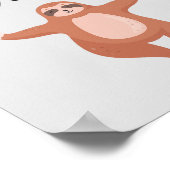 Hou Calm en doe Yoga Funny Poster (Hoek)