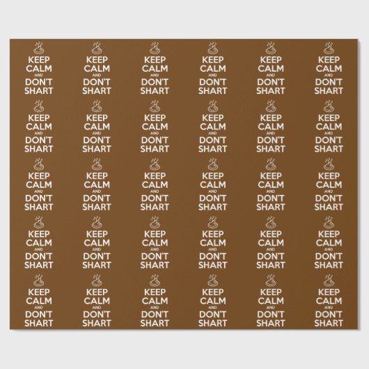 Hou Calm en Don't Shart Cadeaupapier (Vlak)