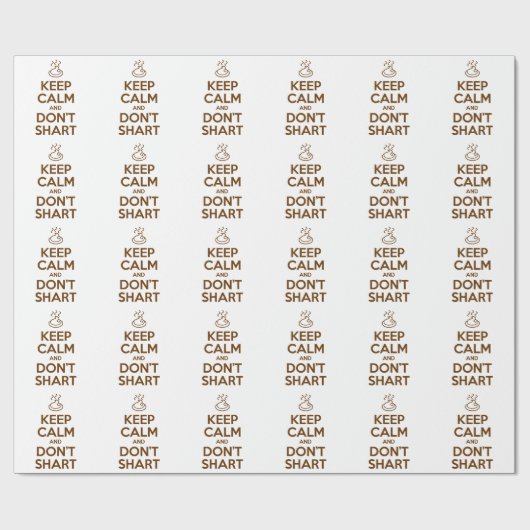 Hou Calm en Don't Shart Cadeaupapier (Vlak)