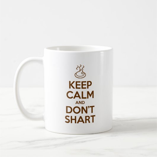 Hou Calm en Don't Shart Koffiemok (Links)