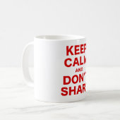 Hou Calm en Dont Shart Koffiemok (Voorkant links)