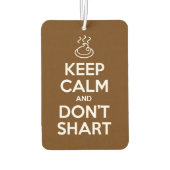 Hou Calm en Don't Shart Luchtverfrisser (Achterkant)