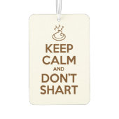 Hou Calm en Don't Shart Luchtverfrisser (Achterkant)