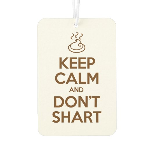 Hou Calm en Don't Shart Luchtverfrisser (Achterkant)