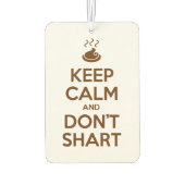Hou Calm en Don't Shart Luchtverfrisser (Achterkant)