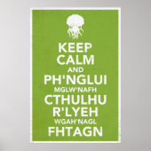 Hou Calm en Fhtagn Poster (Voorkant)