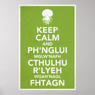 Hou Calm en Fhtagn Poster