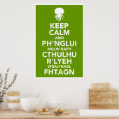 Hou Calm en Fhtagn Poster (Keuken)