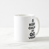 Hou Calm en ga op Plant gebaseerd op Vegan . Koffiemok (Voorkant rechts)
