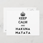Hou Calm en Hakuna Matata Briefkaart (Voorkant / Achterkant)