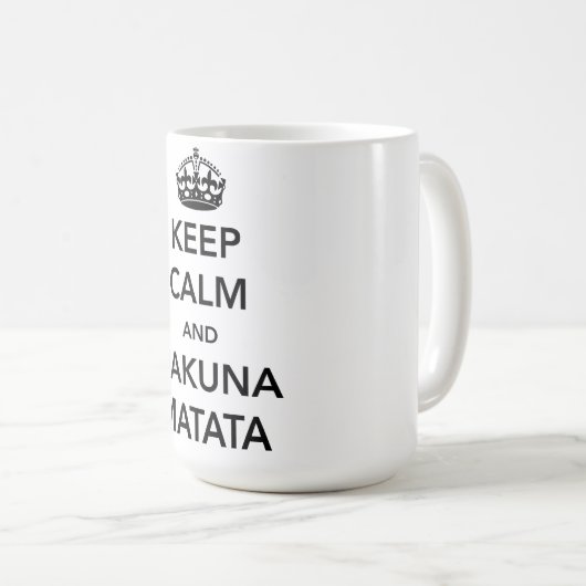 Hou Calm en Hakuna Matata Koffiemok (Voorkant rechts)