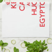 Hou Calm en Hug een Egyptoloog Theedoek (Gevouwen)