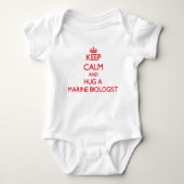 Hou Calm en Hug een marineconoom Romper (Voorkant)