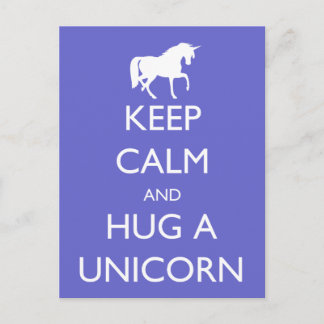 Hou Calm en Hug een Unicorn Briefkaart