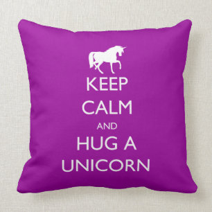 Hou Calm en Hug een Unicorn Kussen