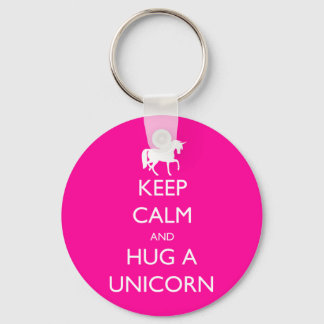 Hou Calm en Hug een Unicorn Sleutelhanger