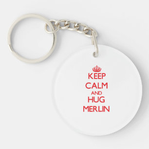 Hou Calm en HUG Merlin Sleutelhanger