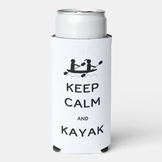 Hou Calm en Kayak bij mij Seltzer Blikjeskoeler (Seltzer Voorkant)