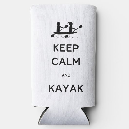 Hou Calm en Kayak bij mij Seltzer Blikjeskoeler (Voorkant)