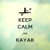 Hou Calm en Kayak Canoe Oar Raamsticker (Vel 3)