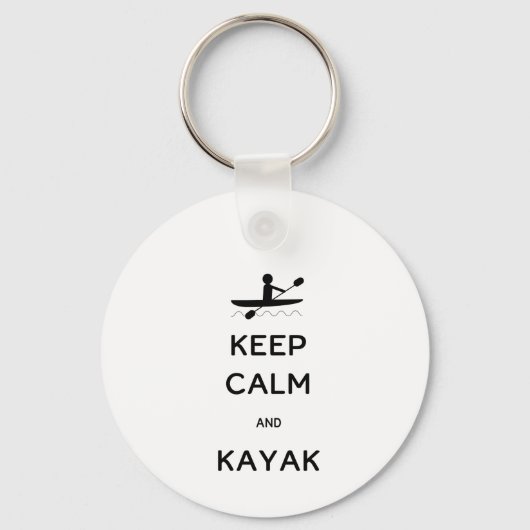 Hou Calm en Kayak Double Sided Sleutelhanger (Achterkant)