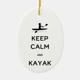 Hou Calm en Kayak Keramisch Ornament