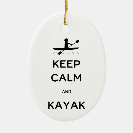 Hou Calm en Kayak Keramisch Ornament (Voorkant)