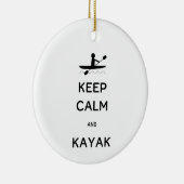 Hou Calm en Kayak met Jaar Keramisch Ornament (Rechts)