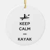 Hou Calm en Kayak met Jaar Keramisch Ornament (Voorkant)