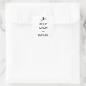 Hou Calm en Kayak Vierkante Sticker (Tas)