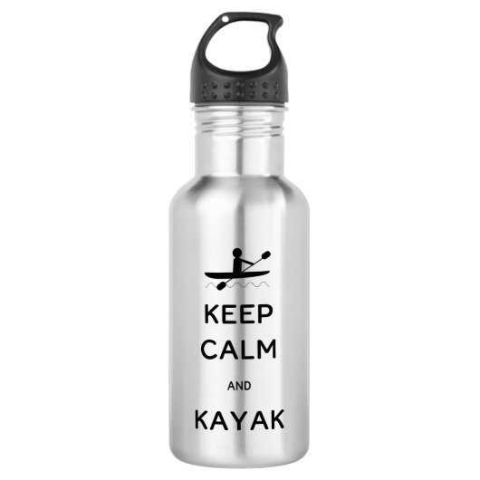 Hou Calm en Kayak Waterfles (Voorkant)