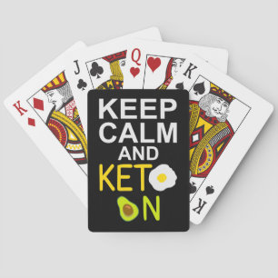 Hou Calm en Keto op Funny Quote Pokerkaarten