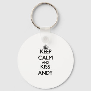 Hou Calm en Kiss Andy Sleutelhanger