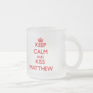 Hou Calm en Kiss Matthew Matglas Koffiemok