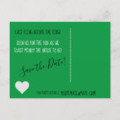 Hou Calm en kus een feestdag in Leprechaun Aankondigingskaart (Achterkant)