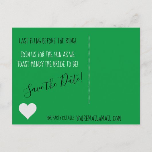 Hou Calm en kus een feestdag in Leprechaun Aankondigingskaart (Achterkant)