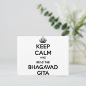 Hou Calm en lees de Bhagavad Gita Briefkaart (Staand voorkant)