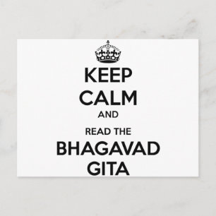 Hou Calm en lees de Bhagavad Gita Briefkaart