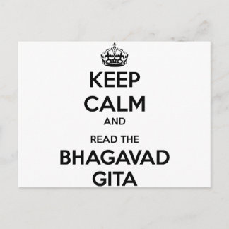 Hou Calm en lees de Bhagavad Gita Briefkaart