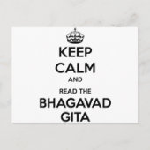 Hou Calm en lees de Bhagavad Gita Briefkaart (Voorkant)