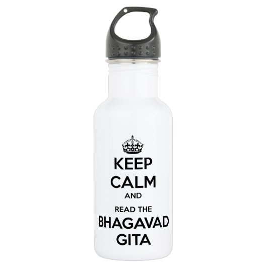 Hou Calm en lees de Bhagavad Gita Waterfles (Voorkant)