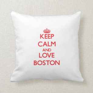 Hou Calm en Love Boston Kussen