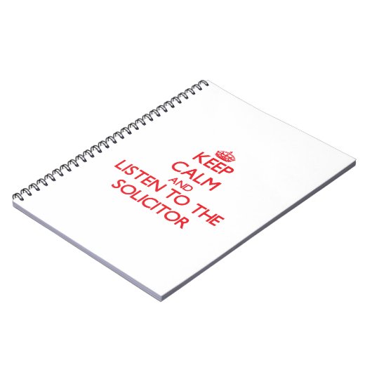 Hou Calm en luister naar de solicitor Notitieboek (Linkerzijde)